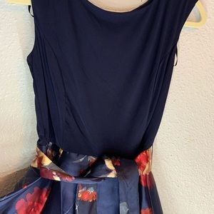 Above knee floral high-low dress